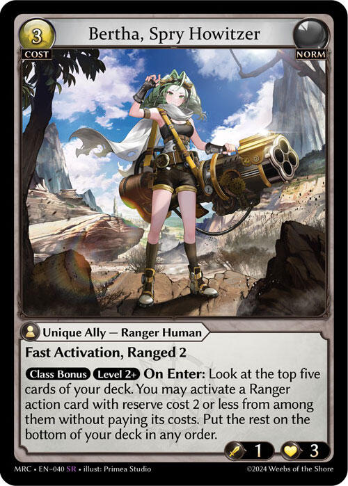 Bertha, Spry Howitzer (040) [Mercurial Heart] | Card Merchant Takapuna