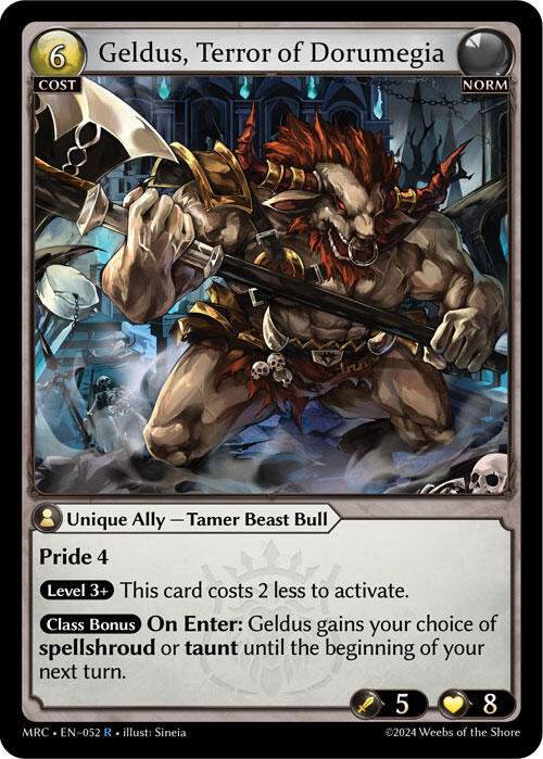 Geldus, Terror of Dorumegia (052) [Mercurial Heart] | Card Merchant Takapuna