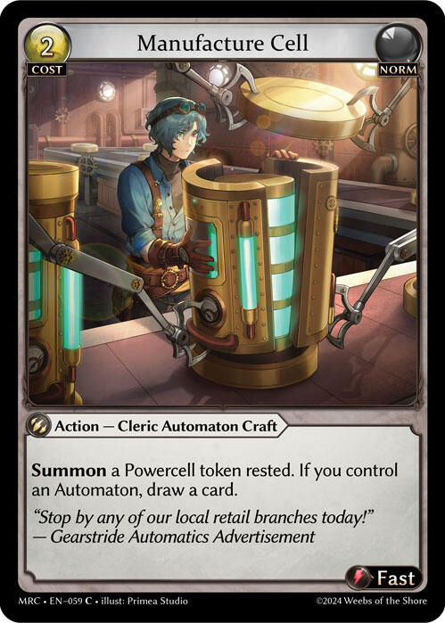 Manufacture Cell (059) [Mercurial Heart] | Card Merchant Takapuna
