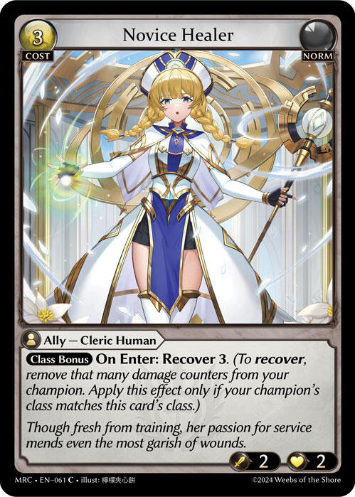 Novice Healer (061) [Mercurial Heart] | Card Merchant Takapuna