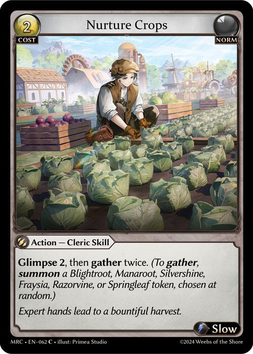 Nurture Crops (062) [Mercurial Heart] | Card Merchant Takapuna