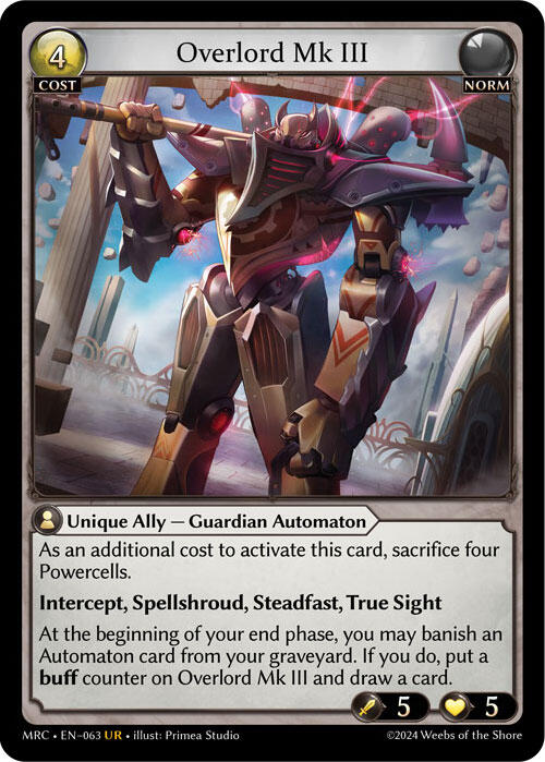 Overlord Mk III (063) [Mercurial Heart] | Card Merchant Takapuna