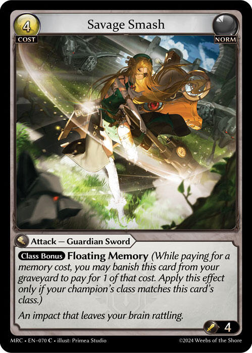 Savage Smash (070) [Mercurial Heart] | Card Merchant Takapuna