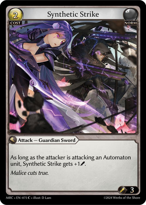 Synthetic Strike (075) [Mercurial Heart] | Card Merchant Takapuna