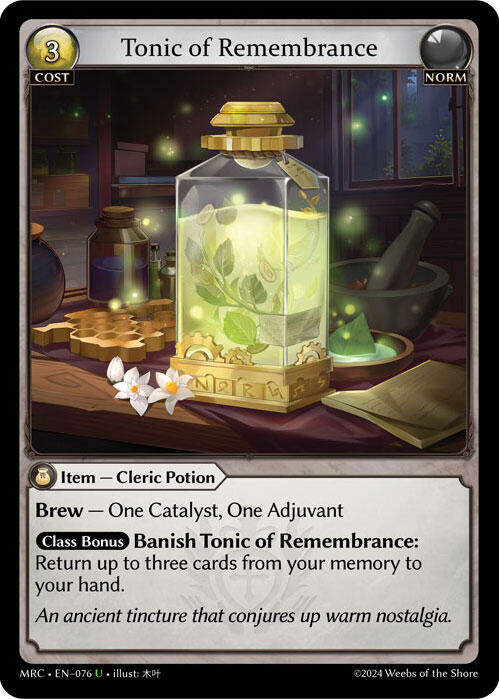 Tonic of Remembrance (076) [Mercurial Heart] | Card Merchant Takapuna