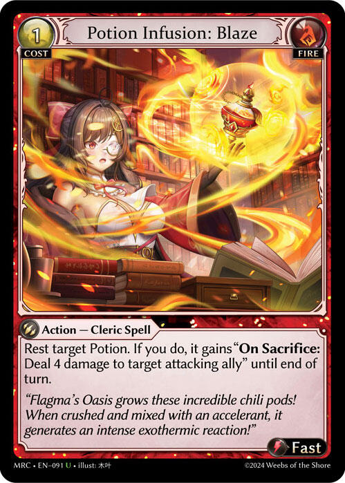 Potion Infusion: Blaze (091) [Mercurial Heart] | Card Merchant Takapuna