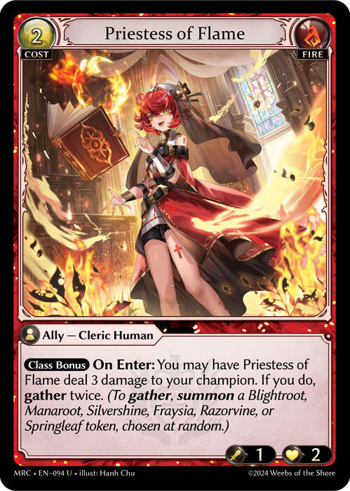 Priestess of Flame (094) [Mercurial Heart] | Card Merchant Takapuna