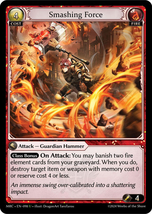 Smashing Force (098) [Mercurial Heart] | Card Merchant Takapuna