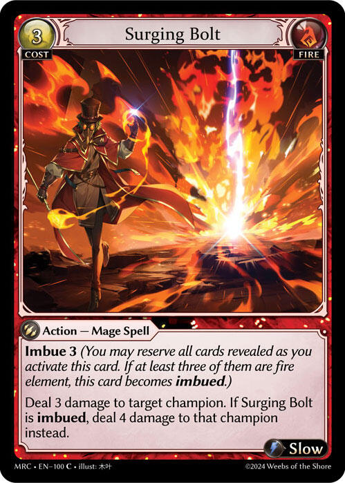 Surging Bolt (100) [Mercurial Heart] | Card Merchant Takapuna