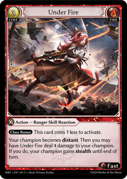 Under Fire (101) [Mercurial Heart] | Card Merchant Takapuna
