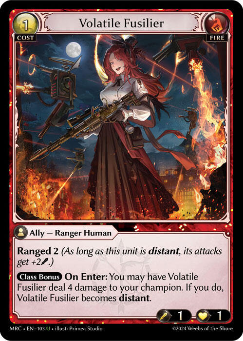 Volatile Fusilier (103) [Mercurial Heart] | Card Merchant Takapuna