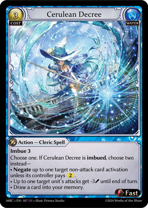 Cerulean Decree (107) [Mercurial Heart] | Card Merchant Takapuna