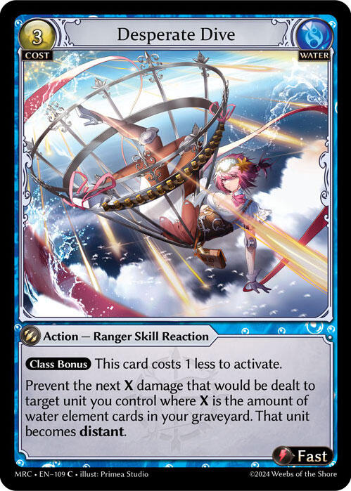 Desperate Dive (109) [Mercurial Heart] | Card Merchant Takapuna