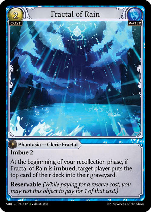 Fractal of Rain (112) [Mercurial Heart] | Card Merchant Takapuna