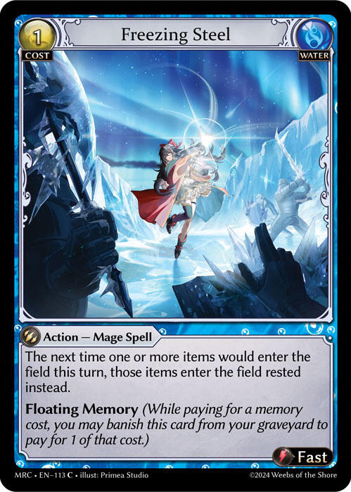 Freezing Steel (113) [Mercurial Heart] | Card Merchant Takapuna