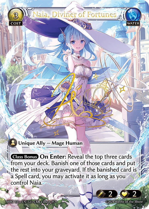 Naia, Diviner of Fortunes (CSR) (123) [Mercurial Heart] | Card Merchant Takapuna