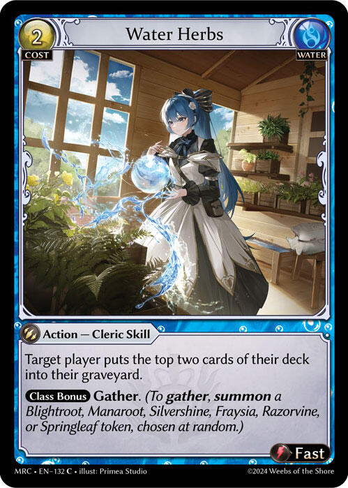 Water Herbs (132) [Mercurial Heart] | Card Merchant Takapuna