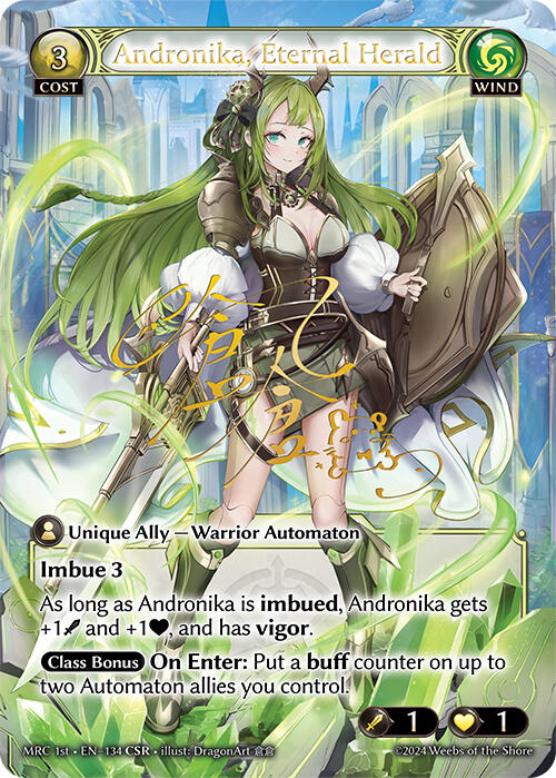 Andronika, Eternal Herald (CSR) (134) [Mercurial Heart] | Card Merchant Takapuna