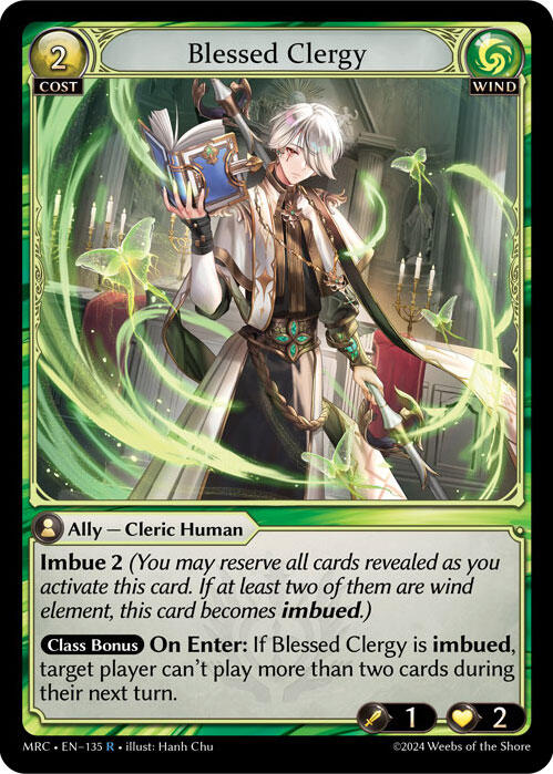 Blessed Clergy (135) [Mercurial Heart] | Card Merchant Takapuna