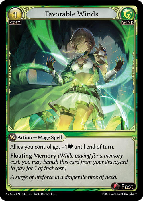 Favorable Winds (144) [Mercurial Heart] | Card Merchant Takapuna
