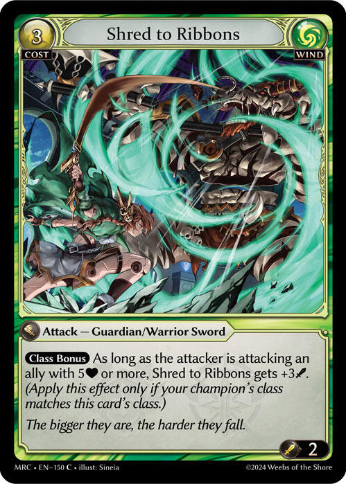 Shred to Ribbons (150) [Mercurial Heart] | Card Merchant Takapuna