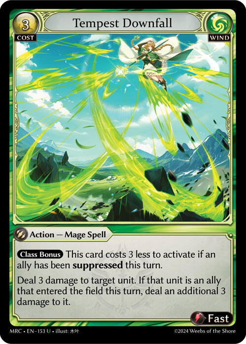 Tempest Downfall (153) [Mercurial Heart] | Card Merchant Takapuna