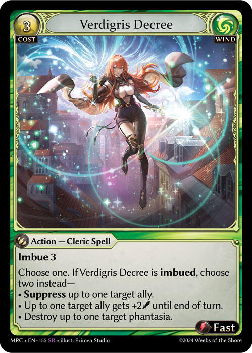 Verdigris Decree (155) [Mercurial Heart] | Card Merchant Takapuna
