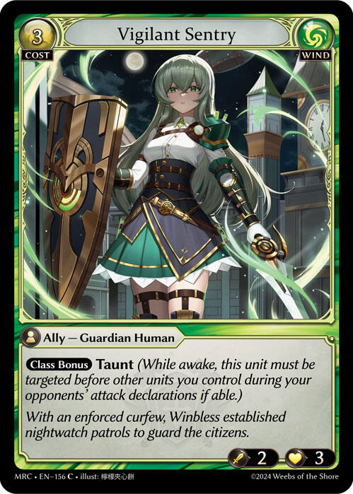 Vigilant Sentry (156) [Mercurial Heart] | Card Merchant Takapuna