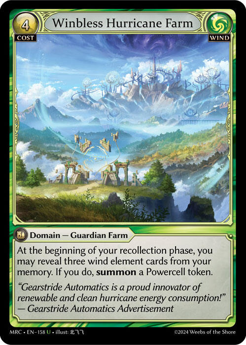 Winbless Hurricane Farm (158) [Mercurial Heart] | Card Merchant Takapuna