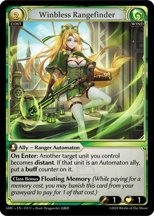 Winbless Rangefinder (159) [Mercurial Heart] | Card Merchant Takapuna
