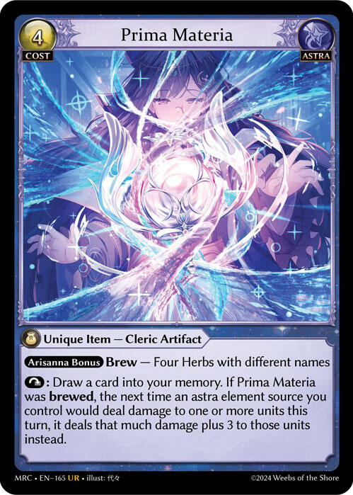 Prima Materia (165) [Mercurial Heart] | Card Merchant Takapuna