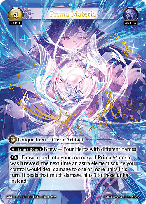 Prima Materia (CSR) (165) [Mercurial Heart] | Card Merchant Takapuna