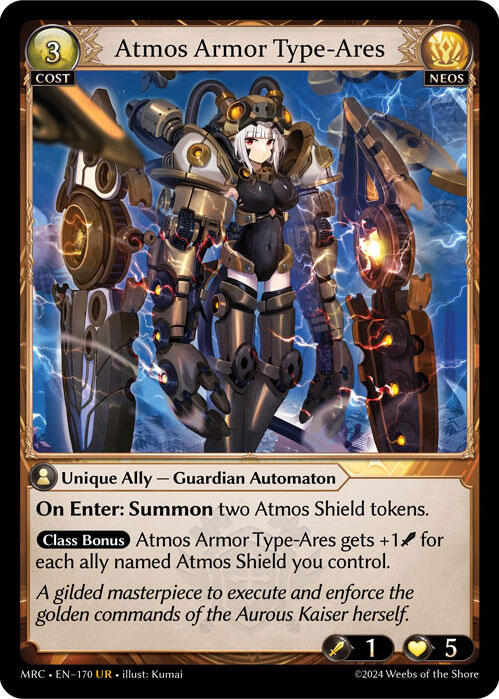 Atmos Armor Type-Ares (170) [Mercurial Heart] | Card Merchant Takapuna