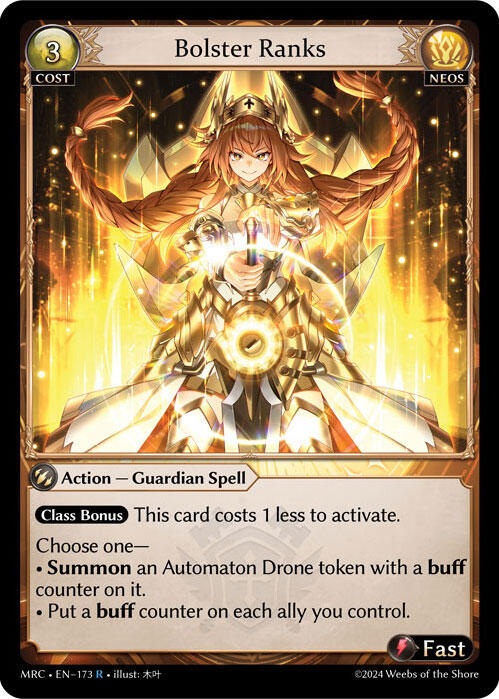 Bolster Ranks (173) [Mercurial Heart] | Card Merchant Takapuna