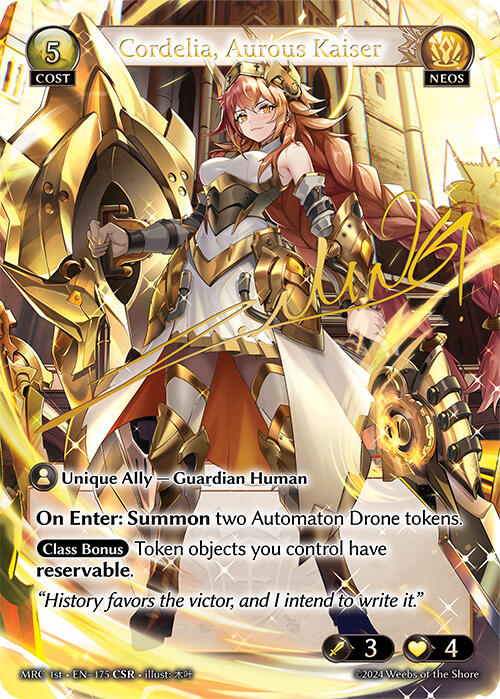 Cordelia, Aurous Kaiser (CSR) (175) [Mercurial Heart] | Card Merchant Takapuna