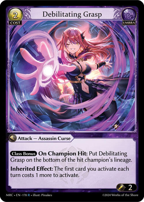 Debilitating Grasp (178) [Mercurial Heart] | Card Merchant Takapuna