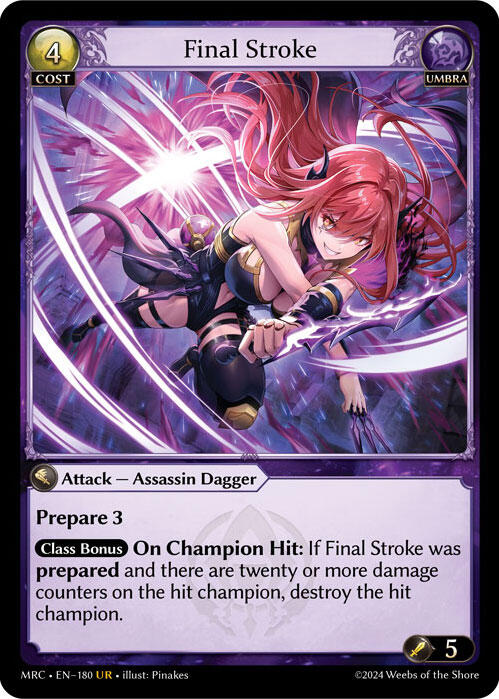 Final Stroke (180) [Mercurial Heart] | Card Merchant Takapuna
