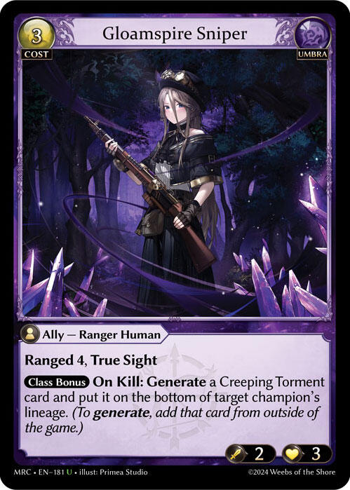 Gloamspire Sniper (181) [Mercurial Heart] | Card Merchant Takapuna