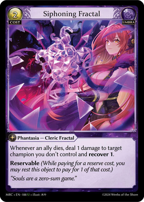 Siphoning Fractal (188) [Mercurial Heart] | Card Merchant Takapuna