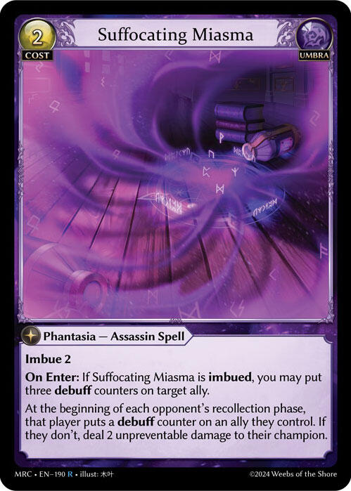 Suffocating Miasma (190) [Mercurial Heart] | Card Merchant Takapuna