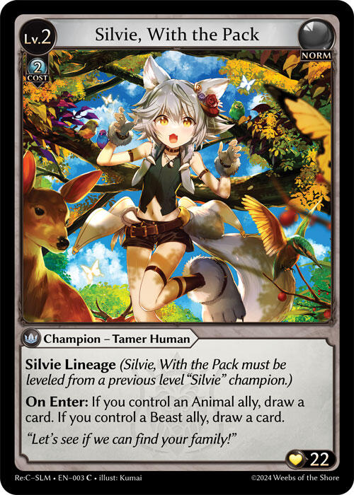 Silvie, With the Pack (003) [Silvie Re:Collection, Slime Sovereign] | Card Merchant Takapuna