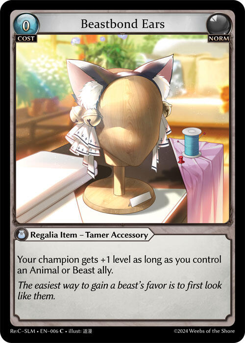 Beastbond Ears (006) [Silvie Re:Collection, Slime Sovereign] | Card Merchant Takapuna