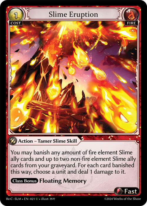 Slime Eruption (021) [Silvie Re:Collection, Slime Sovereign] | Card Merchant Takapuna