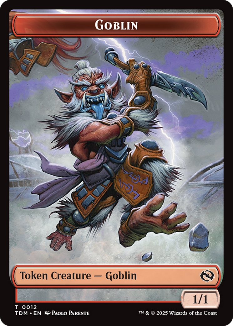 Goblin // Warrior Double-Sided Token [Tarkir: Dragonstorm Tokens] | Card Merchant Takapuna