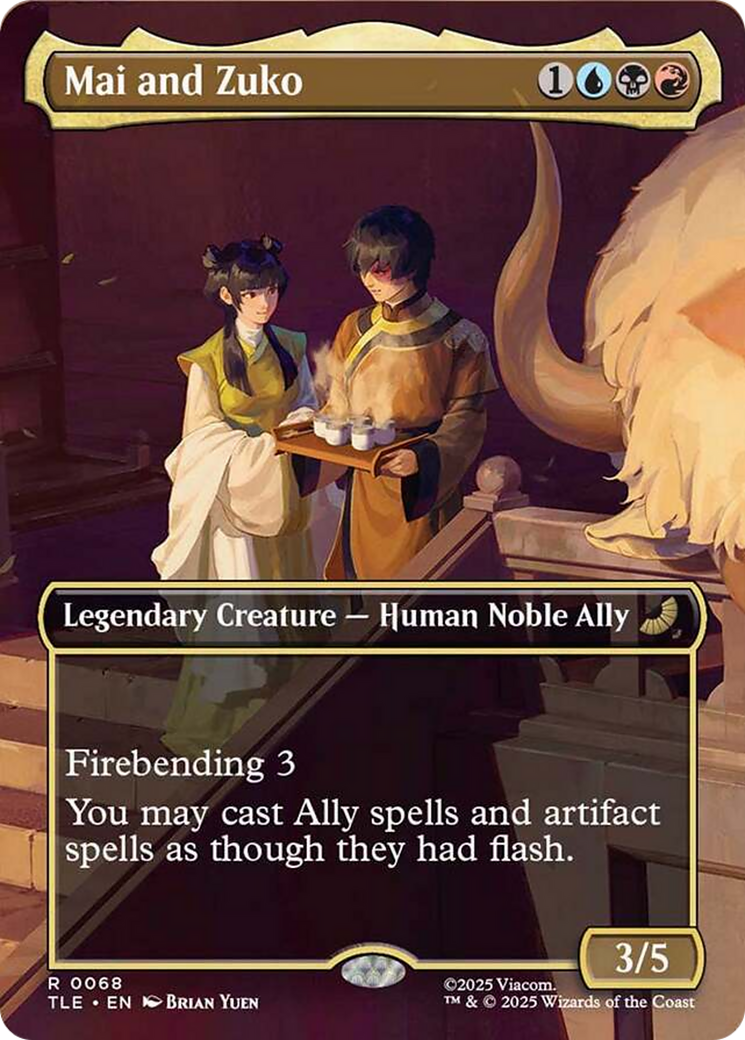Mai and Zuko (Borderless) [Avatar: The Last Airbender: Eternal-Legal] | Card Merchant Takapuna