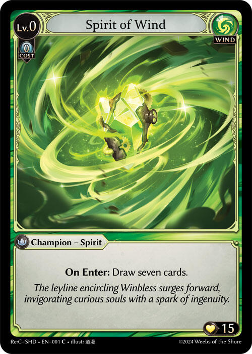 Spirit of Wind (001) [Tristan Re:Collection, Shadowdancer] | Card Merchant Takapuna