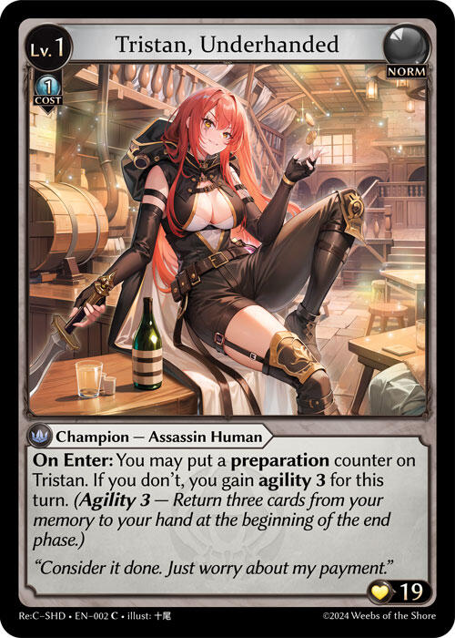 Tristan, Underhanded (002) [Tristan Re:Collection, Shadowdancer] | Card Merchant Takapuna