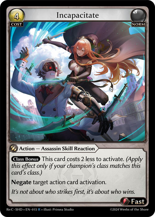 Incapacitate (015) [Tristan Re:Collection, Shadowdancer] | Card Merchant Takapuna