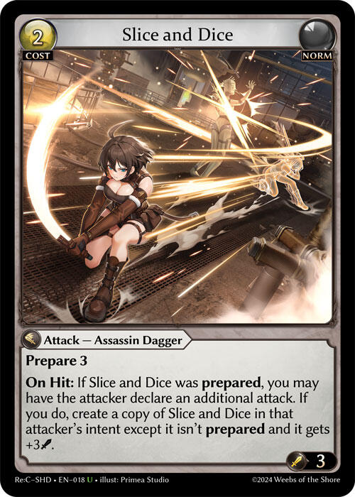 Slice and Dice (018) [Tristan Re:Collection, Shadowdancer] | Card Merchant Takapuna