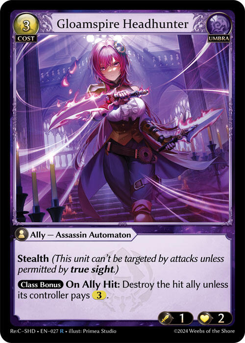 Gloamspire Headhunter (027) [Tristan Re:Collection, Shadowdancer] | Card Merchant Takapuna